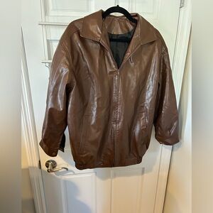 Women’s Brown Faux Leather Jacket